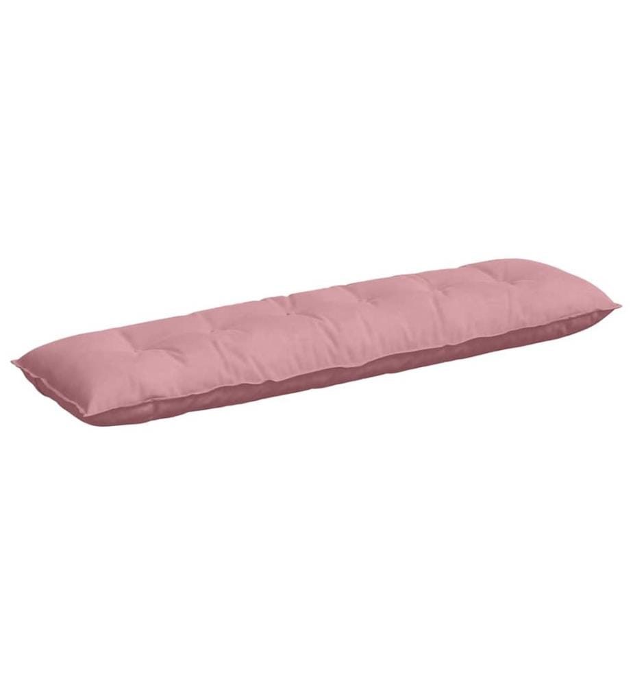Coussin de Dos Rose 180 x 50 cm Tissu en velours côtelé