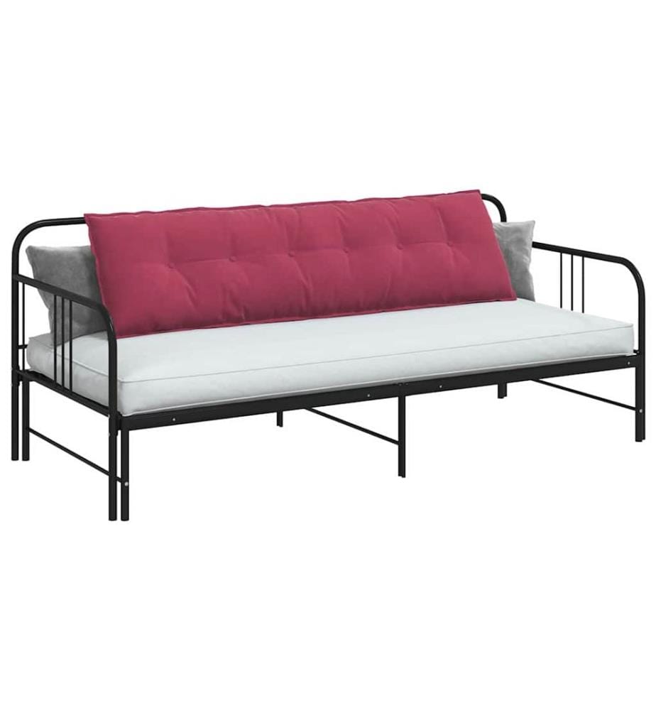 Coussin de Dos Bordeaux 180 x 50 cm Tissu en velours côtelé