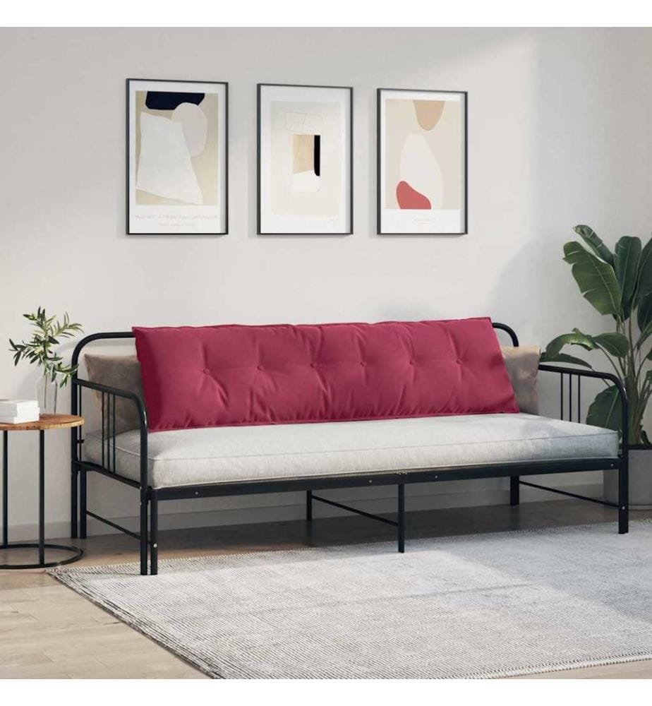 Coussin de Dos Bordeaux 180 x 50 cm Tissu en velours côtelé