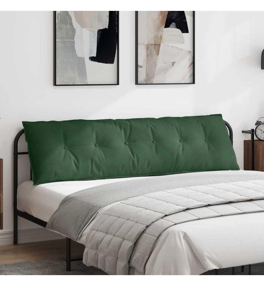 Coussin de Dos Vert Jungle 180 x 50 cm Tissu en velours côtelé