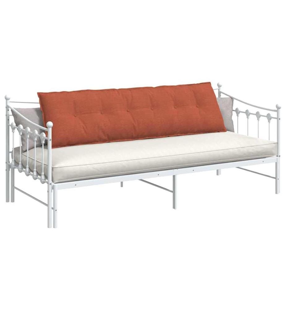 Coussin de Dos Rouge orange 180 x 50 cm Tissu en velours côtelé