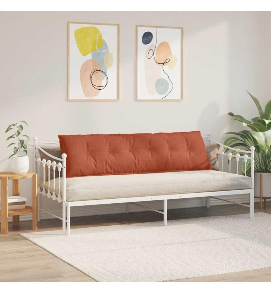 Coussin de Dos Rouge orange 180 x 50 cm Tissu en velours côtelé