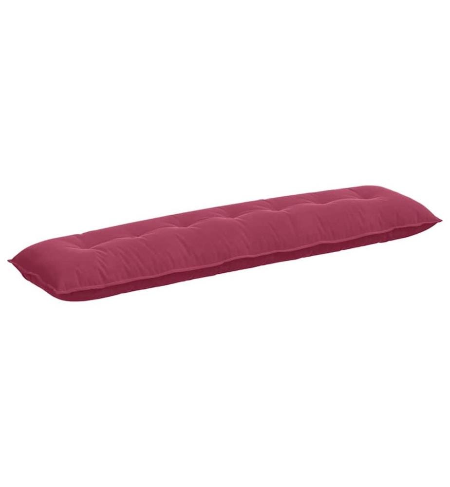 Coussin de Dos Bordeaux 200 x 50 cm Tissu en velours côtelé