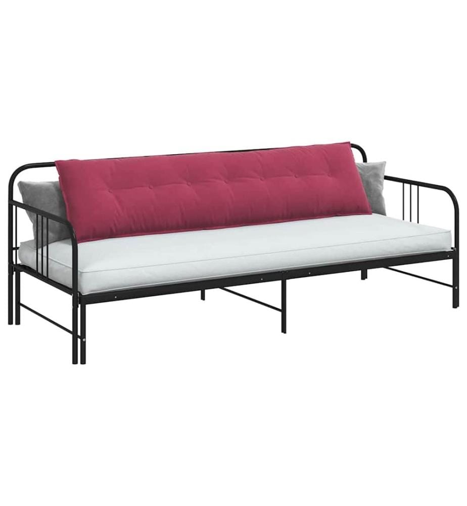 Coussin de Dos Bordeaux 200 x 50 cm Tissu en velours côtelé