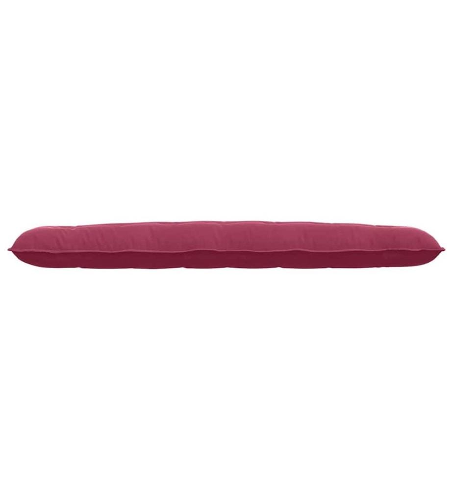 Coussin de Dos Bordeaux 200 x 50 cm Tissu en velours côtelé