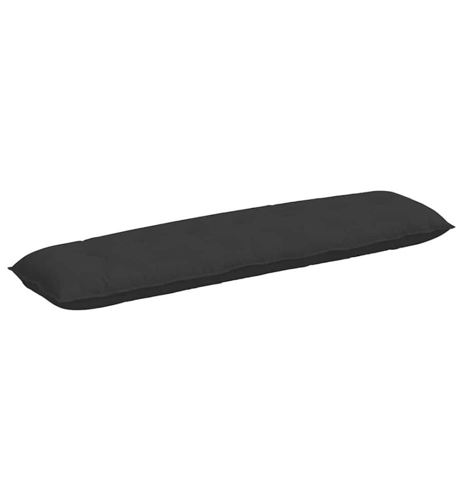 Coussin de Dos Noir 200 x 50 cm Tissu en microfibre