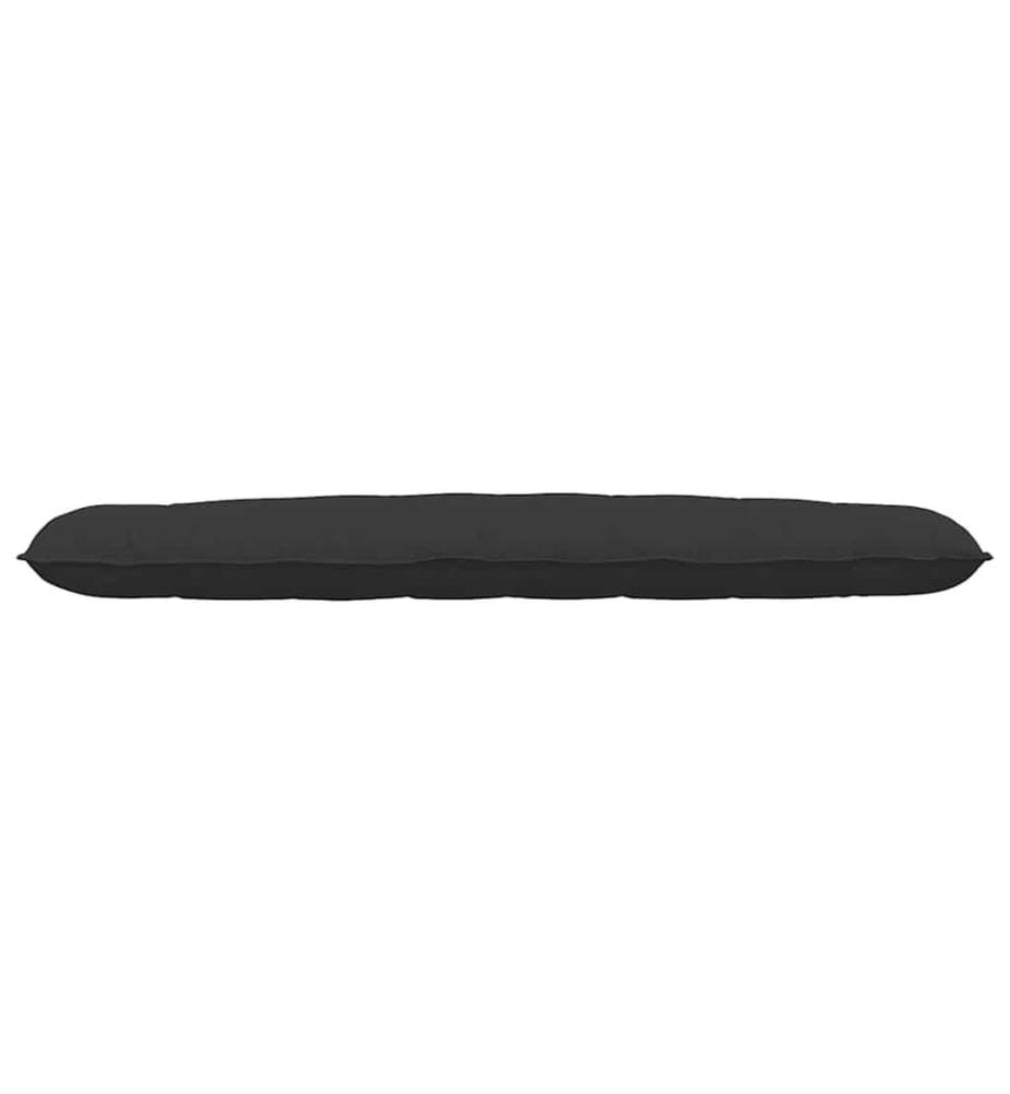 Coussin de Dos Noir 200 x 50 cm Tissu en microfibre