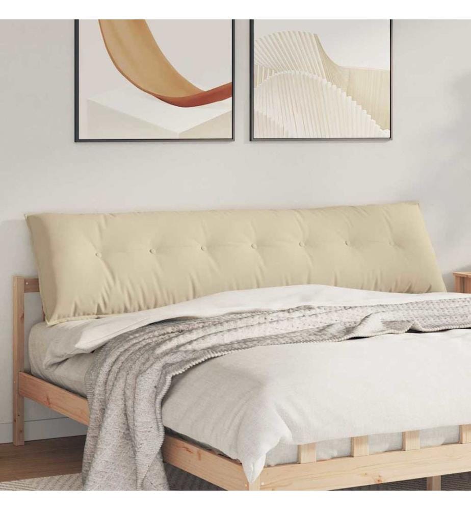 Coussin de Dos Crème 200 x 50 cm Tissu en microfibre