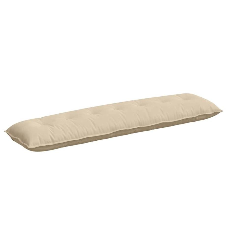 Coussin de Dos Crème 200 x 50 cm Tissu en microfibre