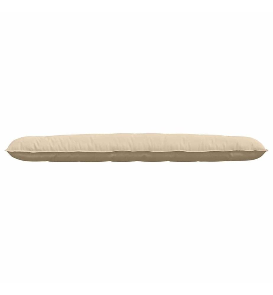 Coussin de Dos Crème 200 x 50 cm Tissu en microfibre