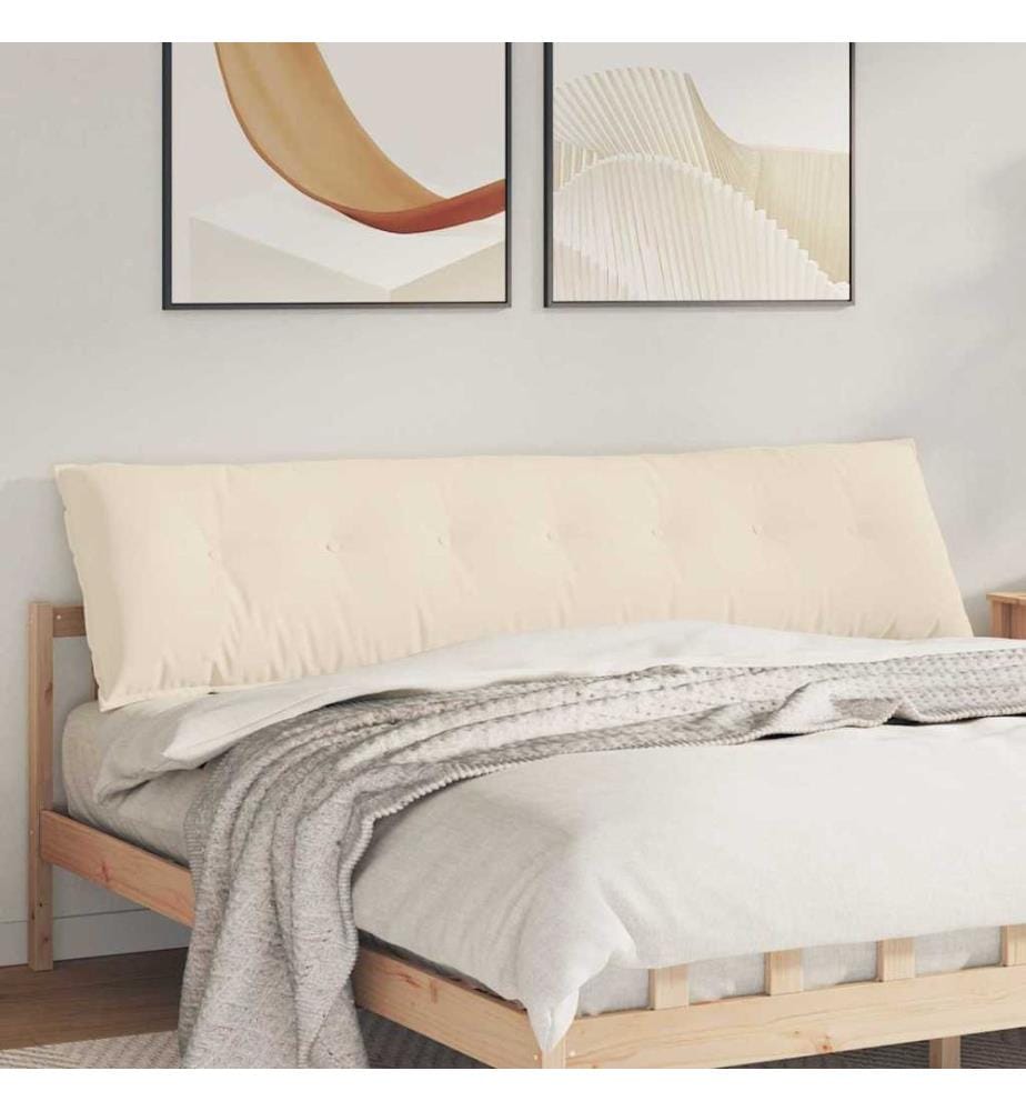 Coussin de Dos Beige 200 x 50 cm Tissu en microfibre