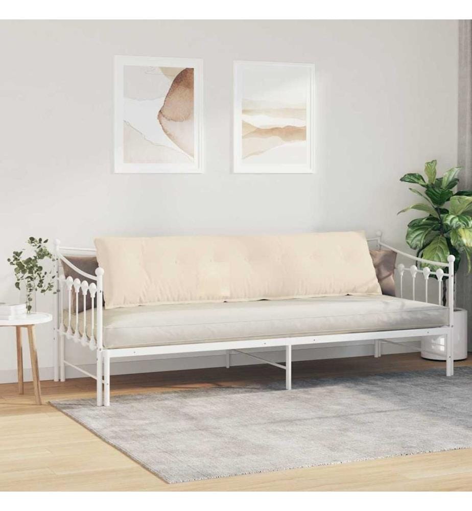 Coussin de Dos Beige 200 x 50 cm Tissu en microfibre