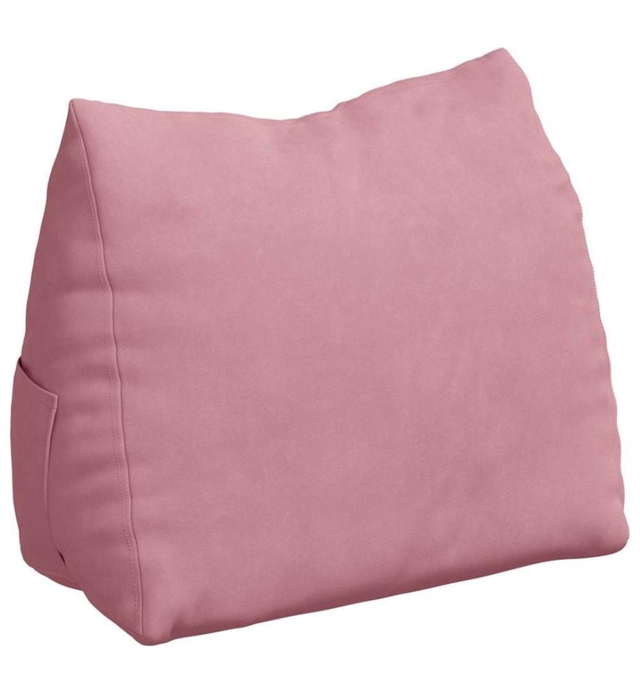 Coussin de Dos Rose 45 x 20 x 35 cm Tissu en velours côtelé