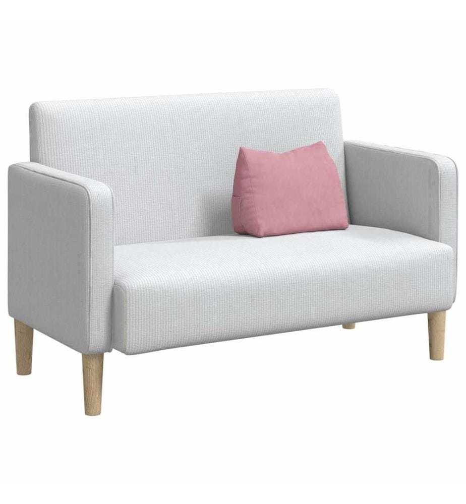 Coussin de Dos Rose 45 x 20 x 35 cm Tissu en velours côtelé