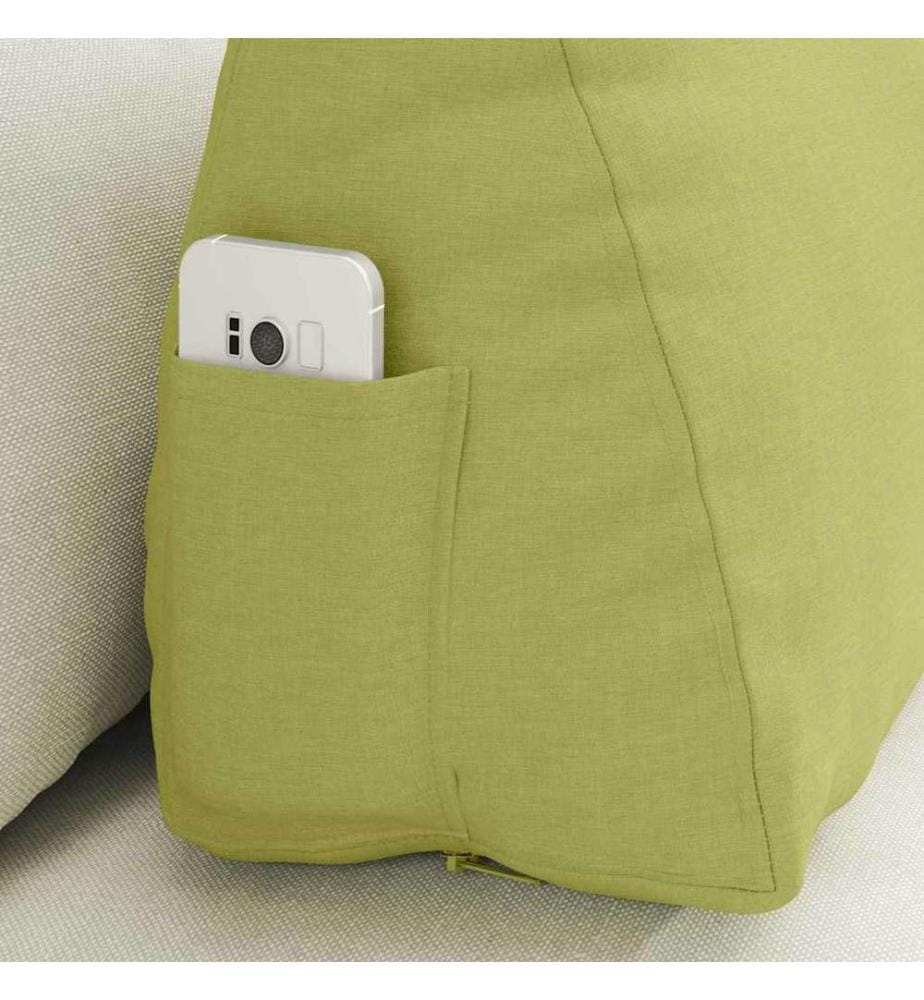 Coussin de Dos Vert clair 60 x 20 x 50 cm tissu