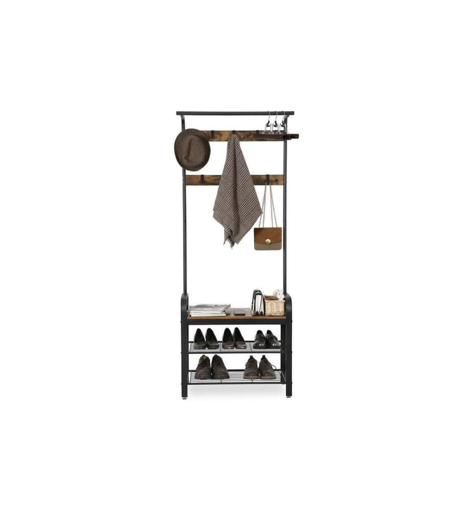 VASAGLE - Portemanteau avec porte-chaussures 72 x 183 cm