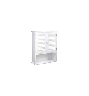 VASAGLE - Étagère de salle de bain avec double porte 20 x 70 cm, Blanc