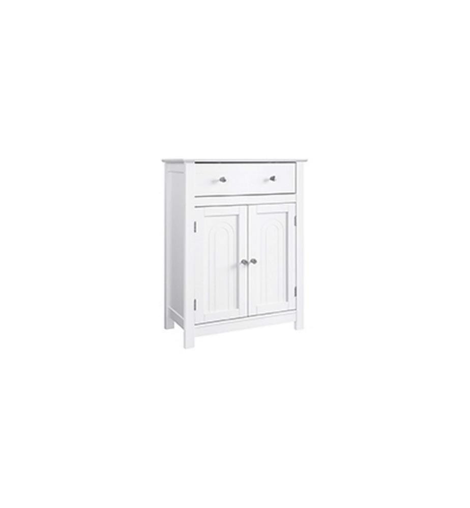 VASAGLE - Badezimmerregal mit Schublade 60 x 80 cm, Weiss