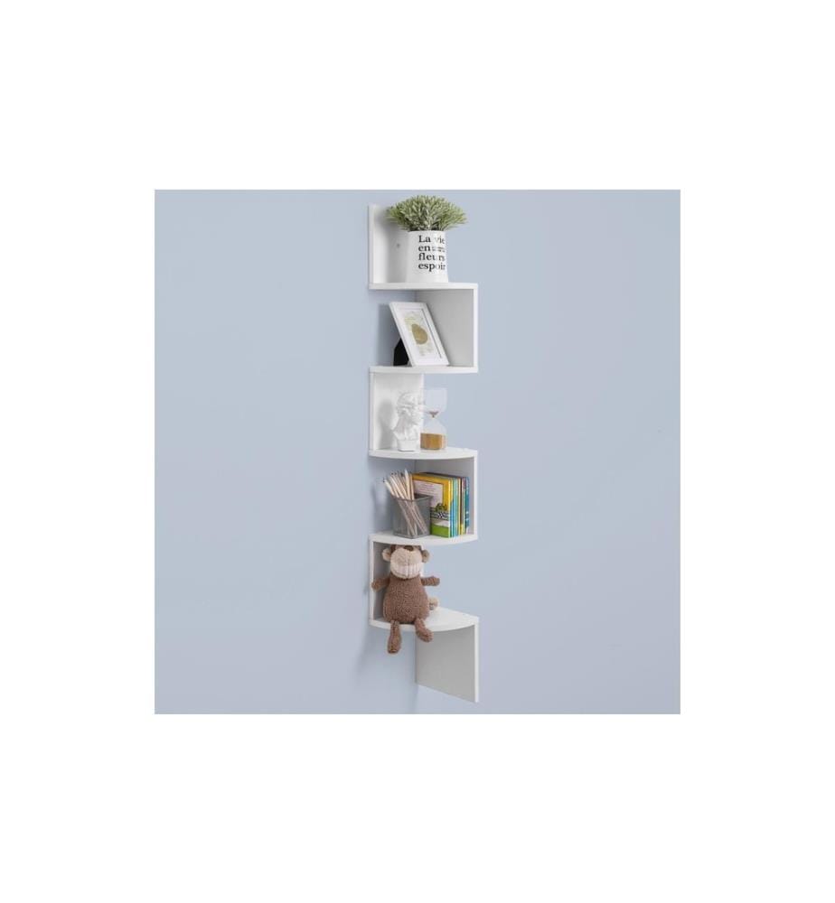 VASAGLE - Wandregal mit 5 Ebenen 20 x 127.5 cm, Weiss