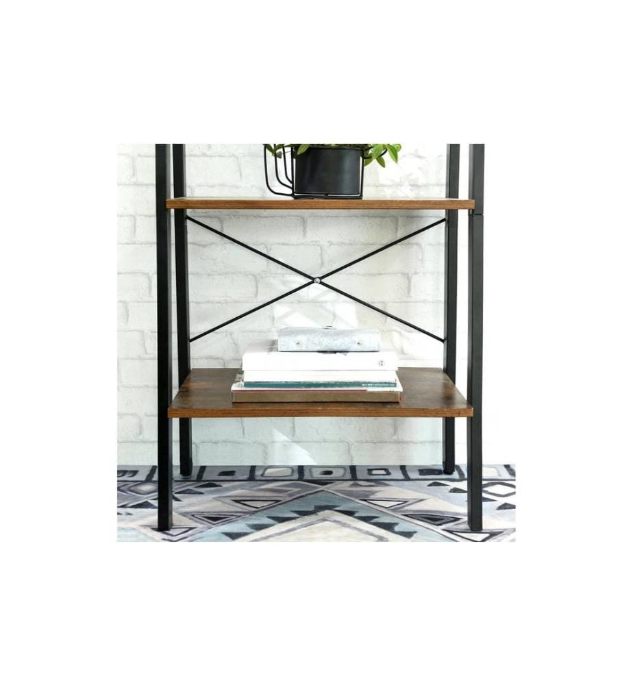VASAGLE - Regal mit 4 Ebenen 56 x 137.5 cm, Braun/Schwarz