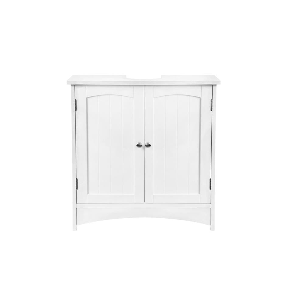 VASAGLE - Meuble sous lavabo avec double porte 60 x 60 cm, Blanc