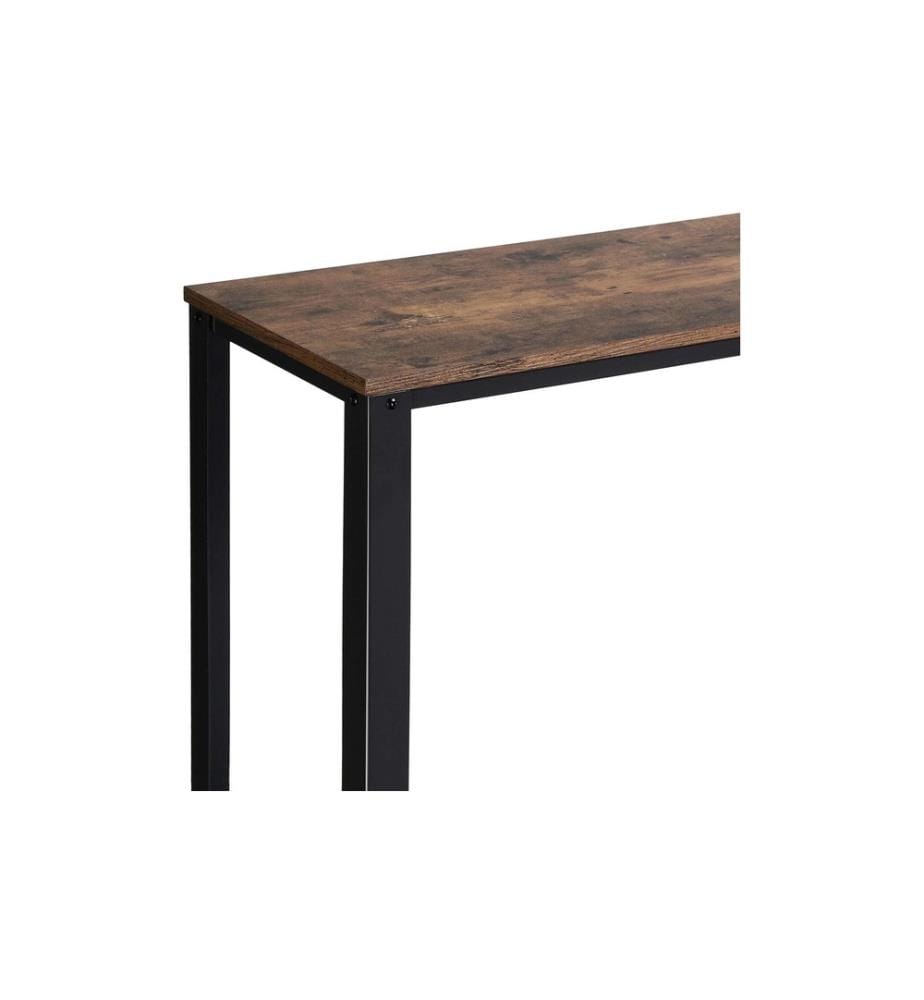 VASAGLE - Konsolentisch mit Gitterablage 101.5 x 80 cm, Braun/Schwarz