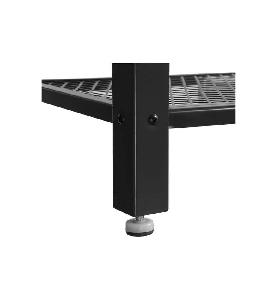 VASAGLE - Konsolentisch mit Gitterablage 101.5 x 80 cm, Braun/Schwarz