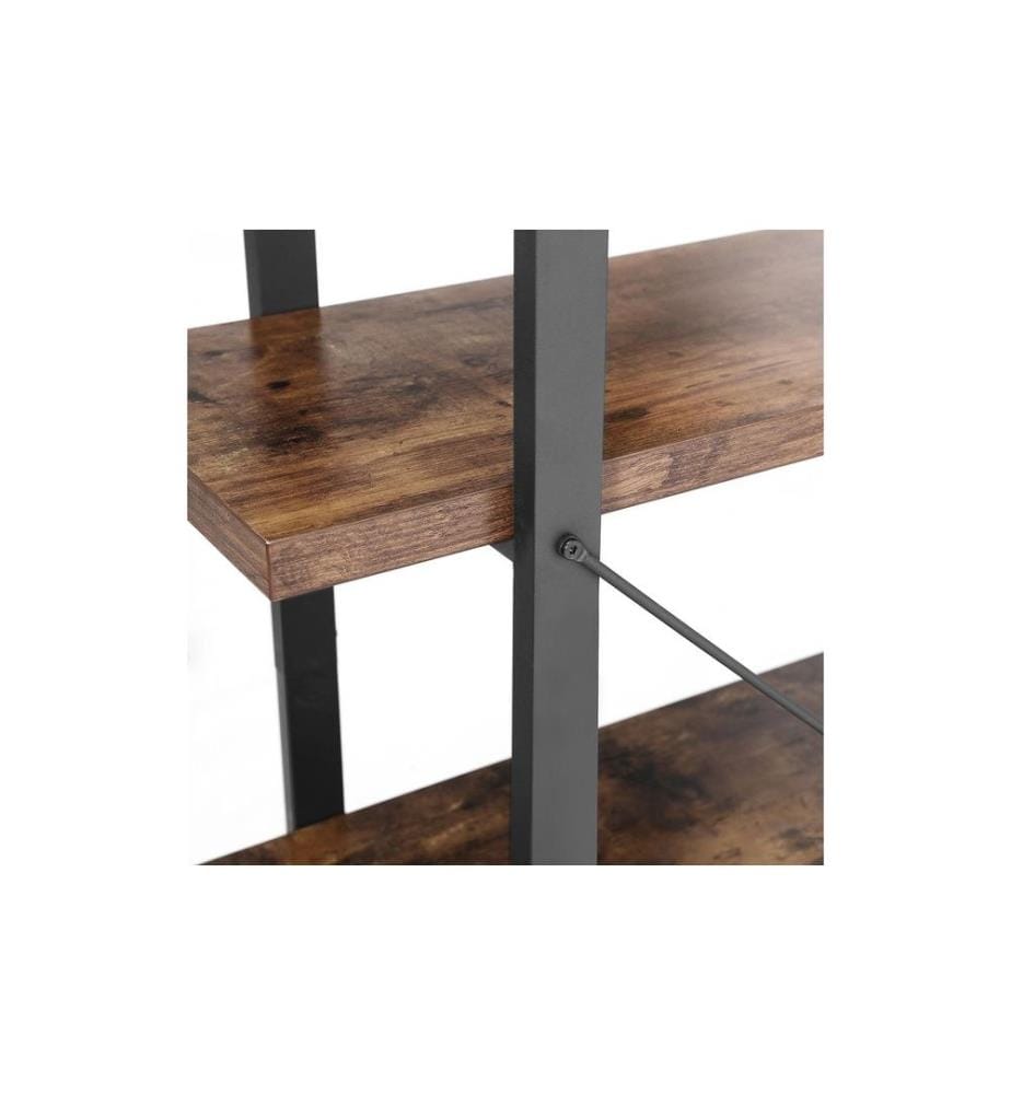 VASAGLE - Regal mit 5 Ebenen 105 x 177.5 cm, Braun/Schwarz