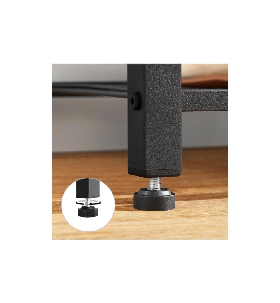 VASAGLE - Garderobe mit Schuhregal 178.5 cm, Braun/Schwarz