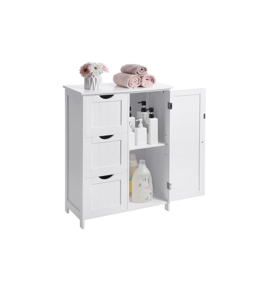 VASAGLE - Commode avec 3 tiroirs 60 x 81 cm, Blanc