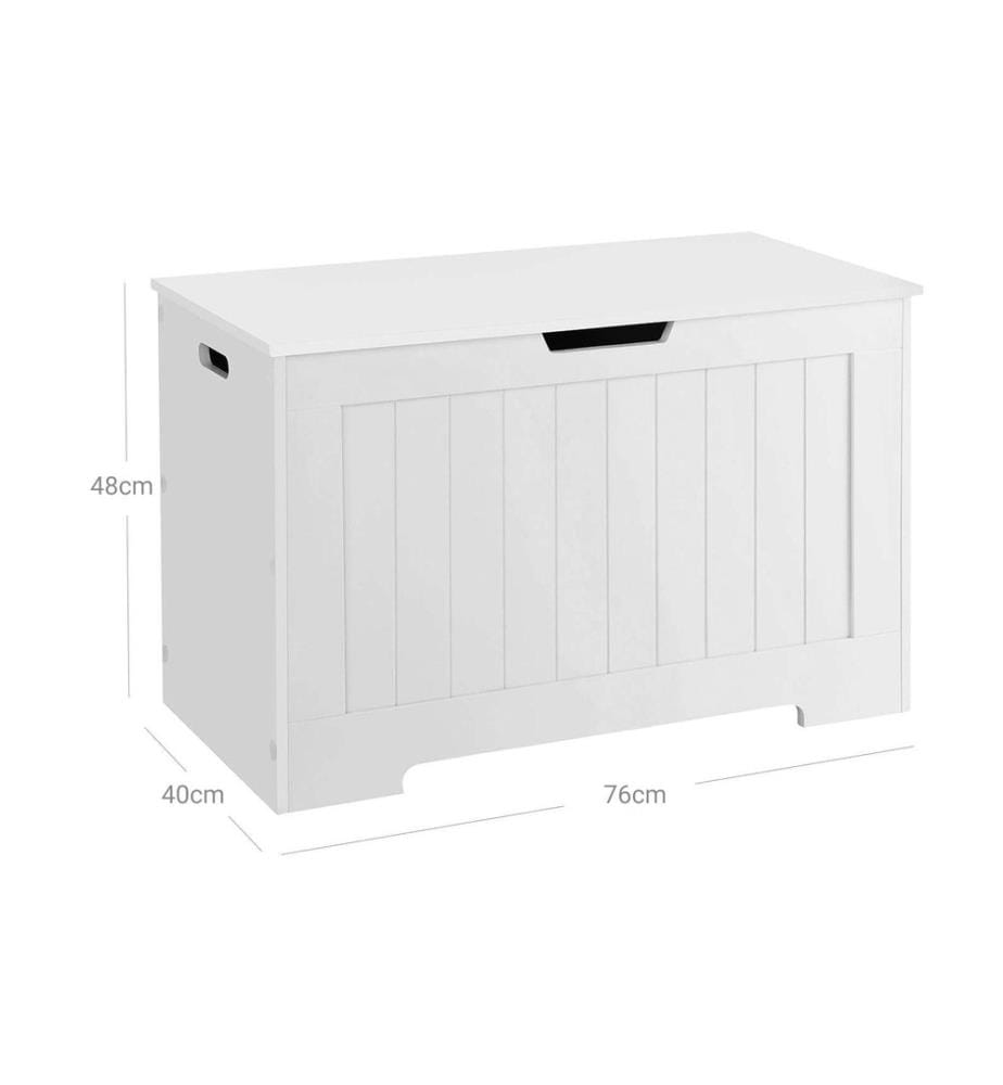 VASAGLE - Coffre en bois 76 x 48 cm, Blanc