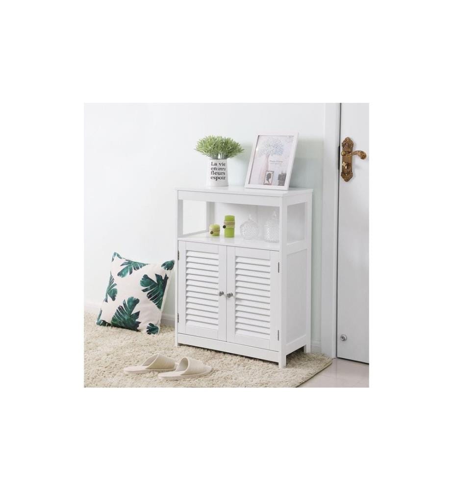 VASAGLE - avec double porte 60 x 80 cm, Blanc