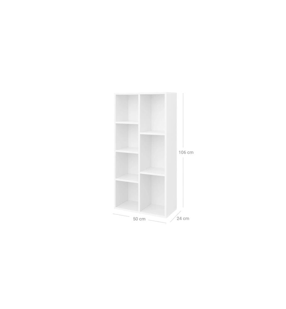 VASAGLE - Regal für Bücher 50 x 106 cm, Weiss