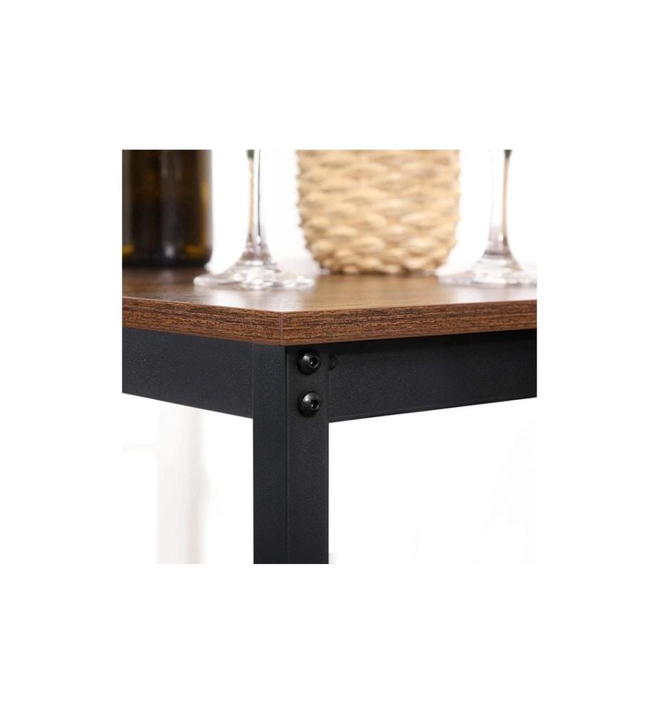 VASAGLE - Table de bar 60 x 92 cm, Brun/Noir