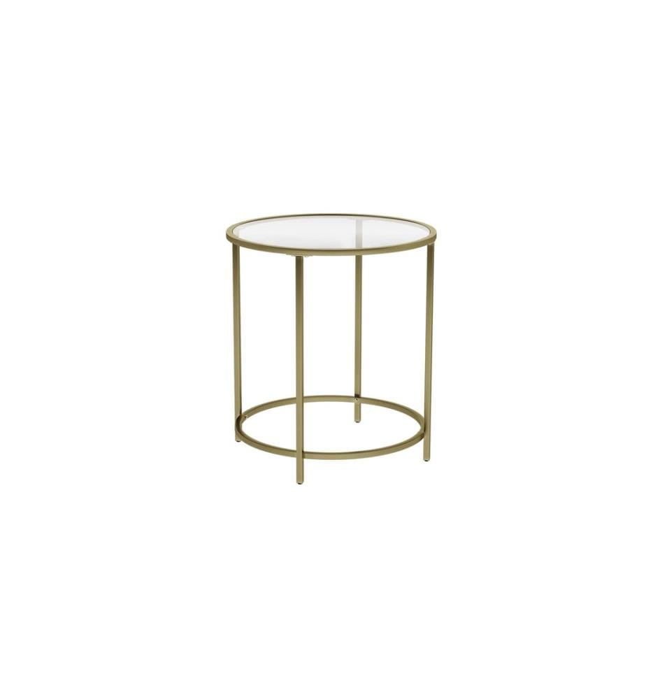 VASAGLE - Table d'appoint rond 50 x 55 cm, Doré