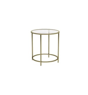 VASAGLE - Table d'appoint rond 50 x 55 cm, Doré
