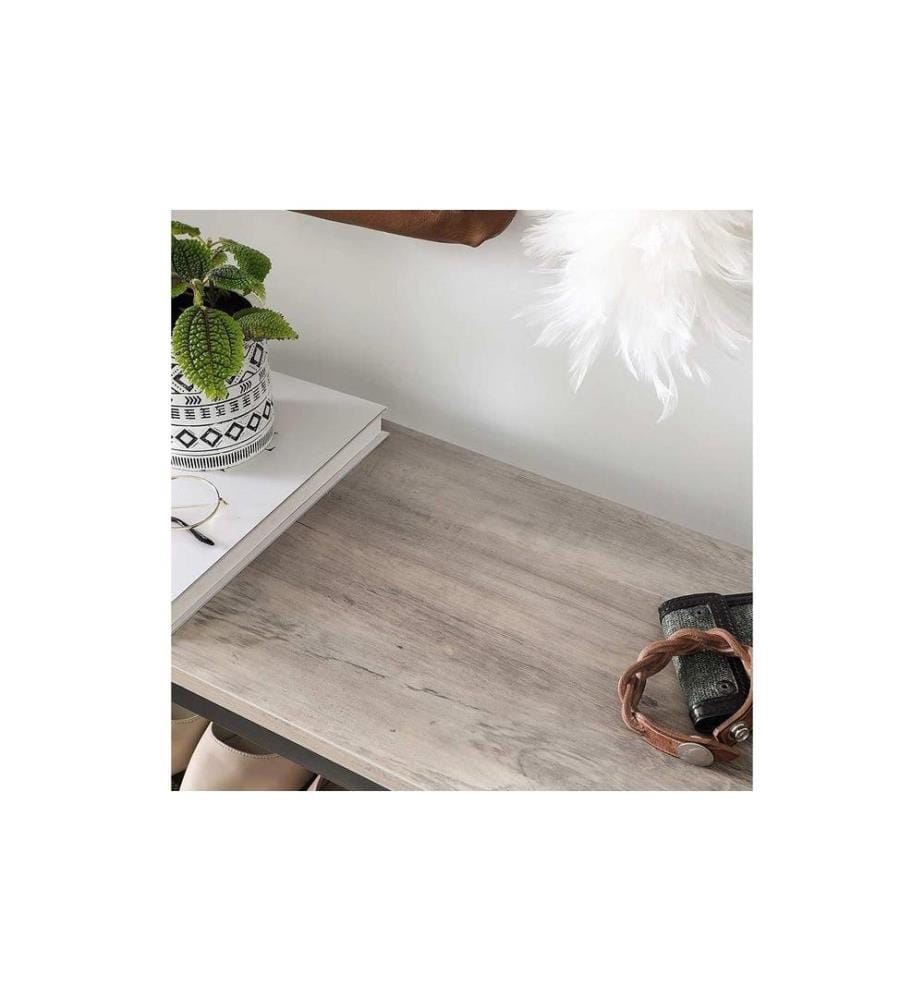 VASAGLE - Schuhregal mit 4 Ablagen 100 x 92.5 cm, Grau/Schwarz