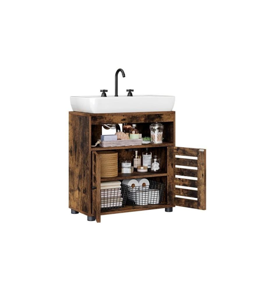 VASAGLE - Meuble sous lavabo 60 x 63 cm, Brun