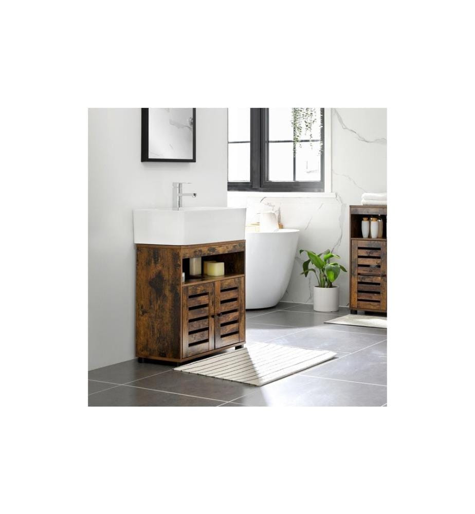VASAGLE - Meuble sous lavabo 60 x 63 cm, Brun