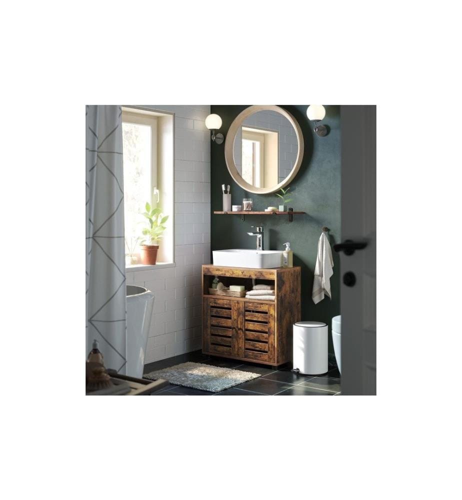 VASAGLE - Meuble sous lavabo 60 x 63 cm, Brun