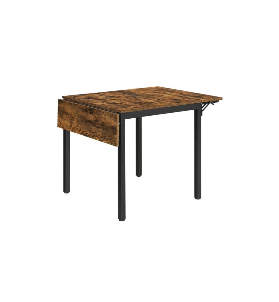 VASAGLE - Table pour 4 personnes 120 x 76,2 cm, Brun/Noir