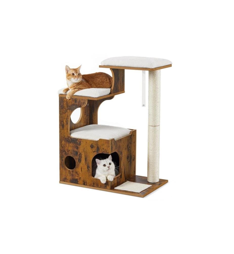 Feandrea - Arbre à chat 88 cm, brun vintage