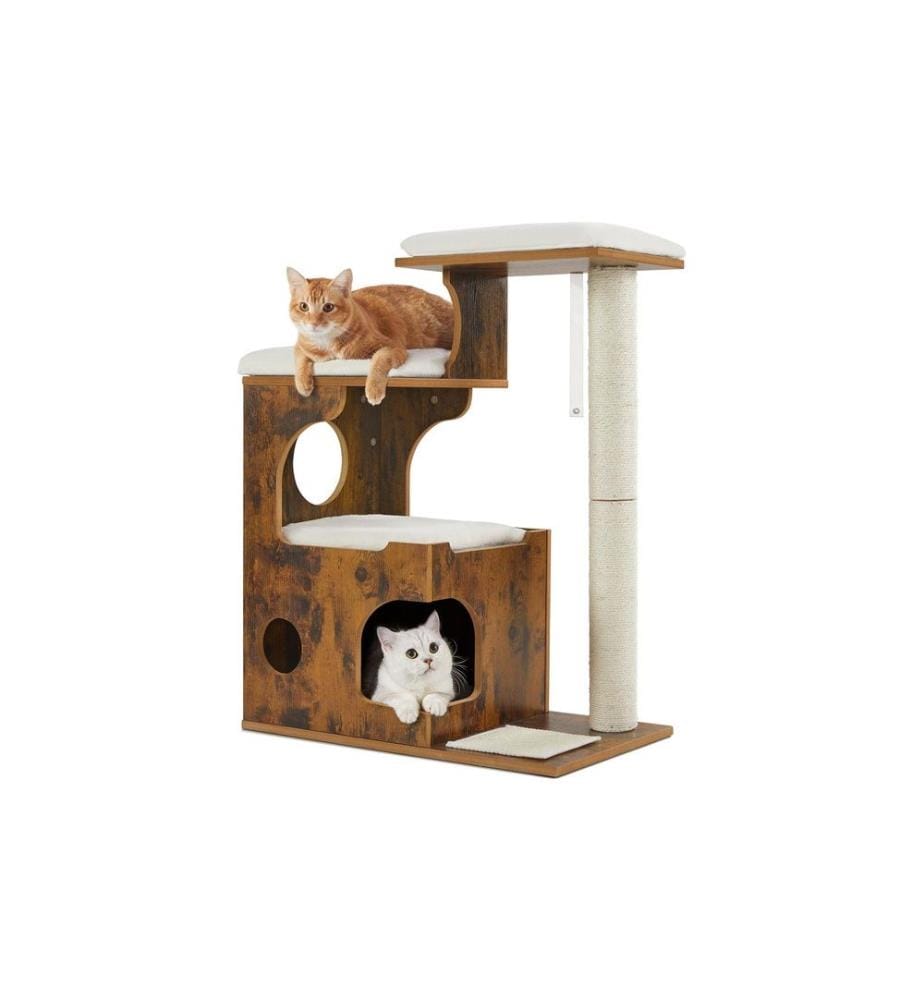 Feandrea - Arbre à chat 88 cm, brun vintage