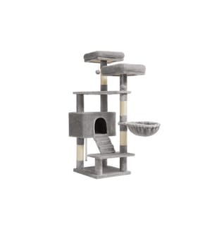 Feandrea - Arbre à chat 142 cm, gris/beige