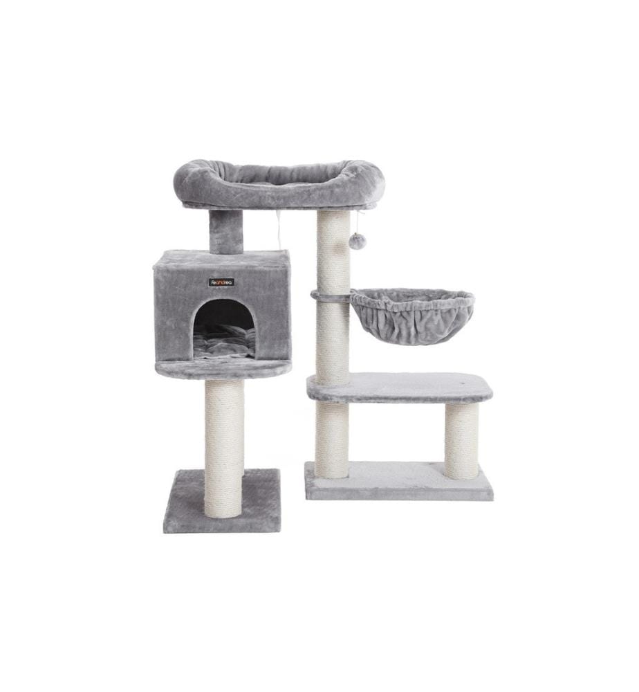 Feandrea - Arbre à chat 112 cm, gris clair