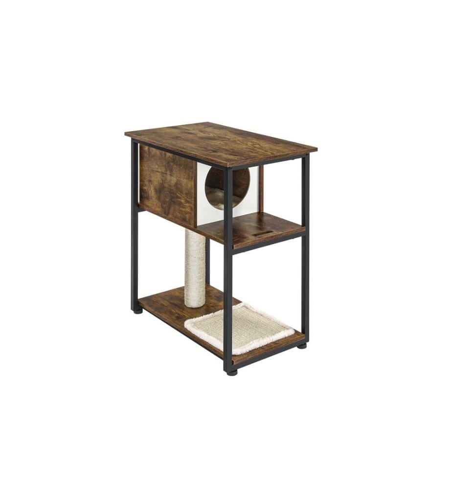 Feandrea - Arbre à chat avec tablette, 66 cm, brun vintage