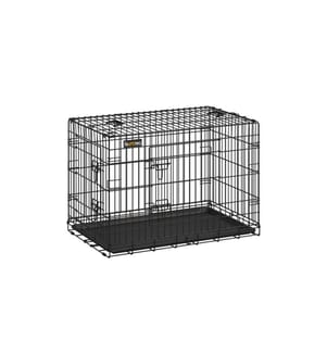 Feandrea - Cage pour chien avec 2 portes, 92.5 x 57.5 x 64 cm, noir