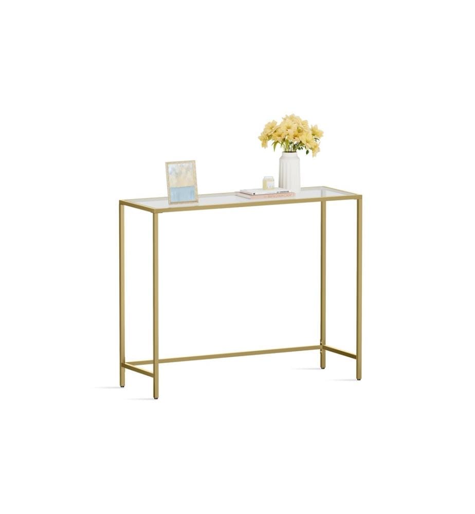 VASAGLE - Table console 80 cm x 100 cm, Doré