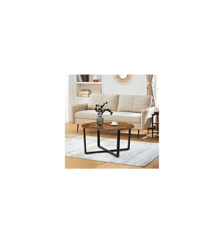 VASAGLE - Table basse 88 x 47 cm, Brun/Noir