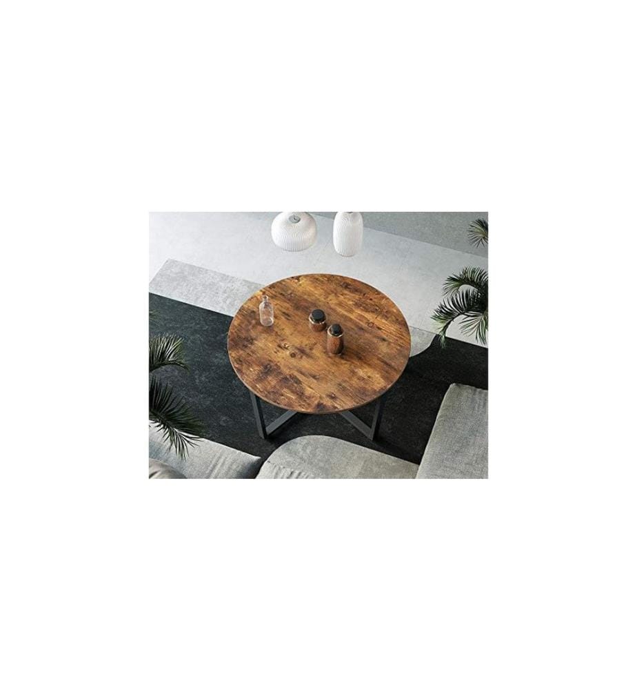 VASAGLE - Table basse 88 x 47 cm, Brun/Noir